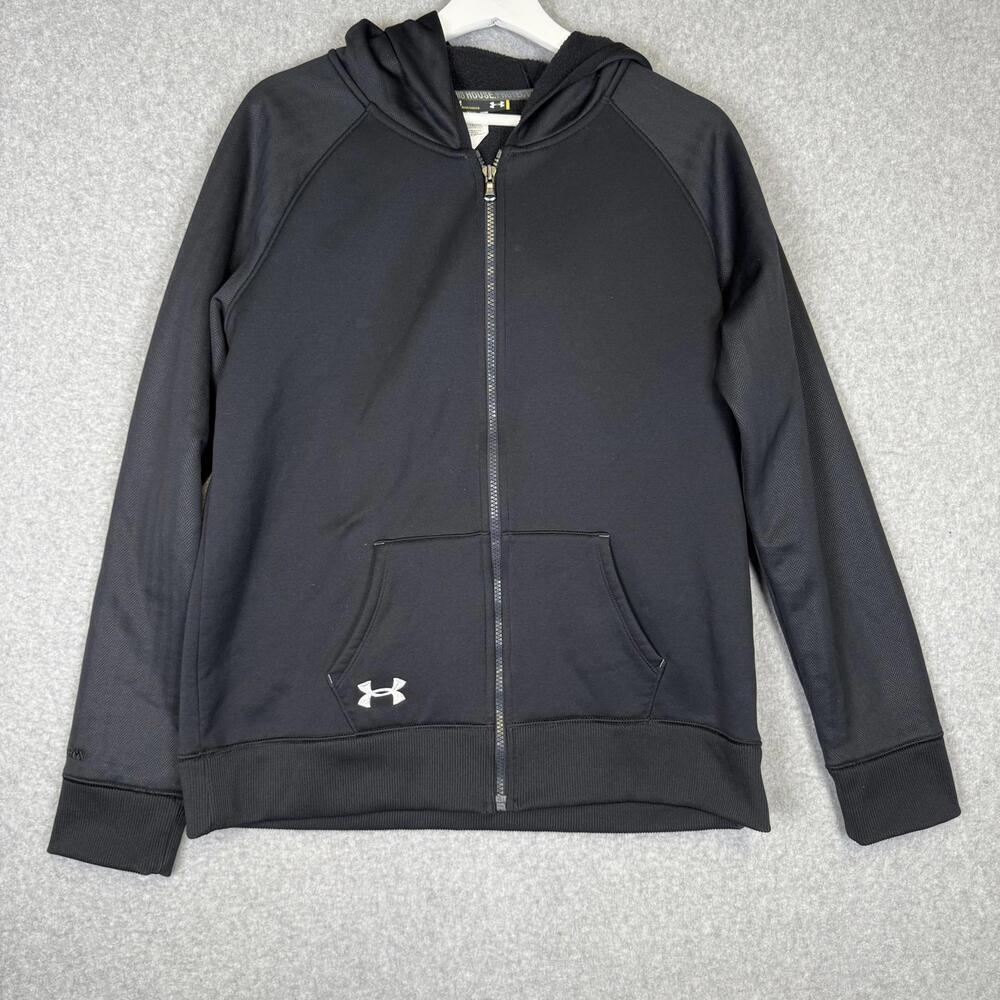 Under Armour Storm Men's Size Medium Loose Fit Black Full Zip Jacket Coat